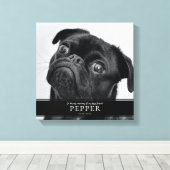 Moderne foto van Memory Pet Dog Memorial Canvas Afdruk (Insitu (Houten vloer))