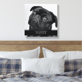 Moderne foto van Memory Pet Dog Memorial Canvas Afdruk (Insitu (Slaapkamer))