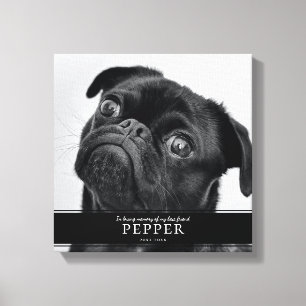 Moderne foto van Memory Pet Dog Memorial Canvas Afdruk
