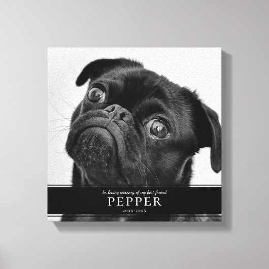 Moderne foto van Memory Pet Dog Memorial Canvas Afdruk (Voorkant)
