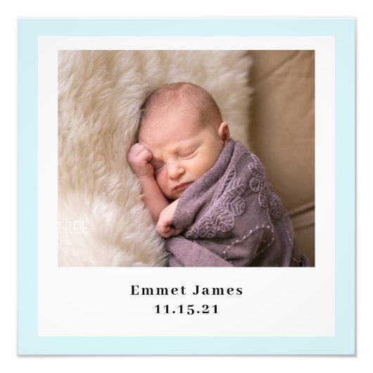 Moderne foto van Newborn Baby Afdruk (Voorkant)