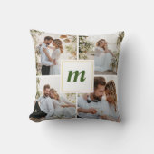 Moderne foto van pasgetrouwd koppel met Kerstmis Kussen (Voorkant)