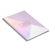 Moderne foto van pastel Violet Geometric Spiral Notitieboek (Rechterzijde)
