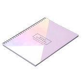 Moderne foto van pastel Violet Geometric Spiral Notitieboek (Linkerzijde)