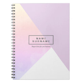 Moderne foto van pastel Violet Geometric Spiral Notitieboek