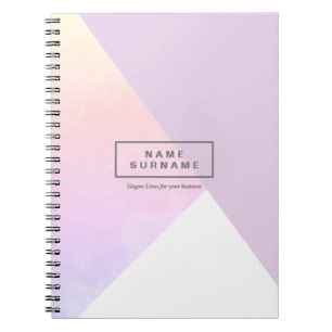 Moderne foto van pastel Violet Geometric Spiral Notitieboek
