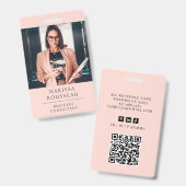 Moderne foto van professionele consultant voor bed badge (Voor- en achterkant)