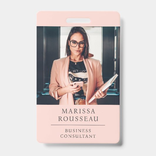 Moderne foto van professionele consultant voor bed badge (Voorzijde)