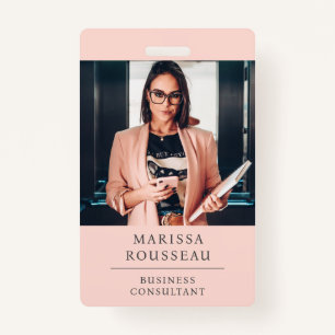 Moderne foto van professionele consultant voor bed badge
