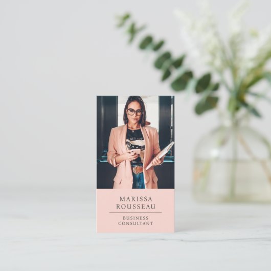 Moderne foto van professionele consultant voor bed visitekaartje (Staand voorkant)