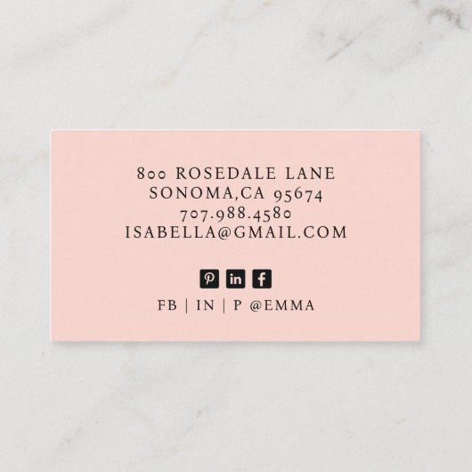 Moderne foto van professionele consultant voor bed visitekaartje (Achterkant)