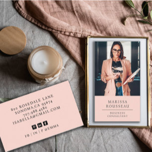 Moderne foto van professionele consultant voor bed visitekaartje