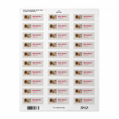 Moderne foto van Sinterklaashond kerst retouradres Etiket (Full Sheet)