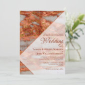 Moderne foto van Terracotta Copper Marble Geometri Kaart (Staand voorkant)