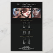 Moderne foto van Trio Makeup-artiesten zwarte prij Flyer (Voorkant)