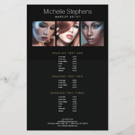 Moderne foto van Trio Makeup-artiesten zwarte prij Flyer