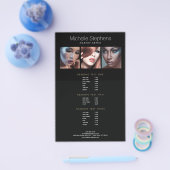 Moderne foto van Trio Makeup-artiesten zwarte prij Flyer (Enkel)
