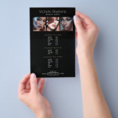 Moderne foto van Trio Makeup-artiesten zwarte prij Flyer (Hand)
