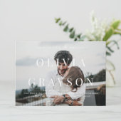 Moderne foto verfijnd huwelijk kaart (Staand voorkant)