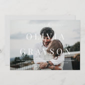 Moderne foto verfijnd huwelijk kaart (Voorkant / Achterkant)