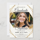Moderne foto Verjaardag Afstuderen Sparkling Lijst Kaart (Voorkant)