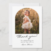 Moderne Foto Verjaardag Bedankkaart (Voorkant)