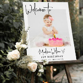 Moderne foto Verjaardag Welkomstbord Poster