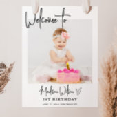 Moderne foto Verjaardag Welkomstbord Poster