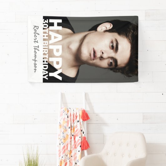 Moderne foto verjaardagsfeestje banner (Insitu)