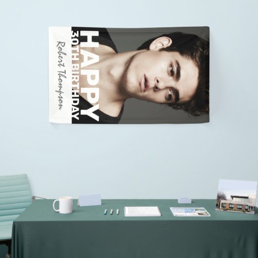 Moderne foto verjaardagsfeestje banner (Beurs)
