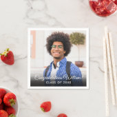 Moderne foto-verjaardagsfeestje servet (Insitu)