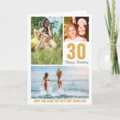 Moderne foto-verjaardagskaart op elke leeftijd | A Kaart (Voorkant)