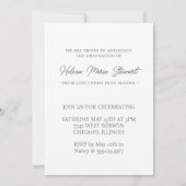 Moderne foto-verjaardagspartij script Grad Kaart (Achterkant)