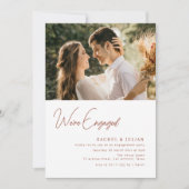 moderne foto-verloofde uitnodiging (Voorkant)