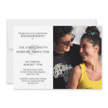 Moderne foto Verloving huwelijksdouche Uitnodiging