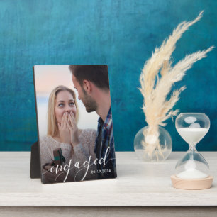 Moderne foto-verlovingsgeschenk fotoplaat