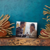 Moderne foto-verlovingsgeschenk  fotoplaat (Zijkant)