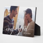Moderne foto-verlovingsgeschenk  fotoplaat (Zijkant)