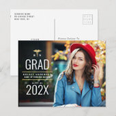 Moderne foto verpleegschool afstudeerder aankondig briefkaart (Voorkant / Achterkant)