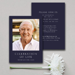 Moderne foto Viering van het leven Memorial begraf Kaart