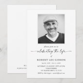 Moderne foto Viering van het leven Memorial begraf Kaart (Voorkant / Achterkant)