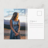 Moderne foto Viering van het Leven Uitnodiging (Achterkant)