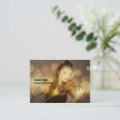 Moderne foto viool instrument spelen visitekaartje (Staand voorkant)