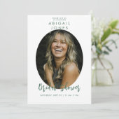 Moderne foto Viridian Vrijgezellenfeest Kaart (Staand voorkant)