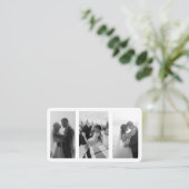 Moderne foto Visitekaartje met QR-code (Staand voorkant)