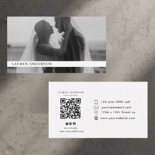 Moderne foto Visitekaartje met QR-code