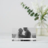 Moderne foto Visitekaartje met QR-code (Staand voorkant)