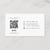 Moderne foto Visitekaartje met QR-code (Achterkant)