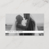 Moderne foto Visitekaartje met QR-code (Voorkant)