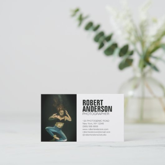 Moderne foto-Visitekaartje voor fotografen Visitekaartje (Staand voorkant)
